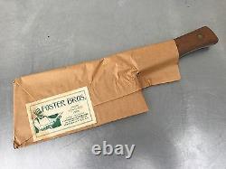 1 Original NOS Vintage Foster Bros. Cleaver Solid Steel 2190 Hickory Handle