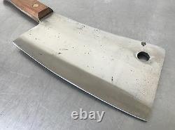 1 Original NOS Vintage Foster Bros. Cleaver Solid Steel 2190 Hickory Handle