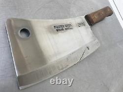 1 Original NOS Vintage Foster Bros. Cleaver Solid Steel 2190 Hickory Handle