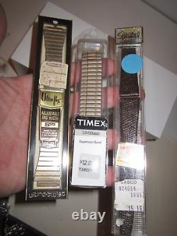 12 New Old Stock Watch Bands In The Original Hard Cases Timex Speidel Ofc-4