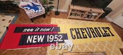 1952 Chevrolet Original New Old Stock Showroom 35x 192 Banner. Stored 70+ yrs