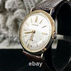 1958 Longines Wittnauer 17J Swiss Mens Fancy Lugs NOS Art Deco Watch Running New