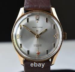 1960s WALTHAM Swiss 34mm Manual Wind Men Wristwatch Cal. AS/ST 1802/03 NOS RUNS