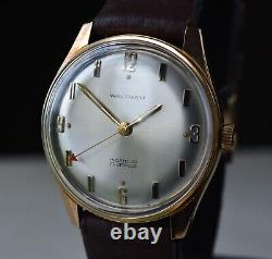 1960s WALTHAM Swiss 34mm Manual Wind Men Wristwatch Cal. AS/ST 1802/03 NOS RUNS