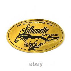1965 1966 1967 Mustang Lighted Grill Pony Insert Amber Lens Silhouette Nos