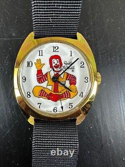 1980s NEW OLD Stock Vintage Continental Ronald Mcdonalds Swiss Made Watch