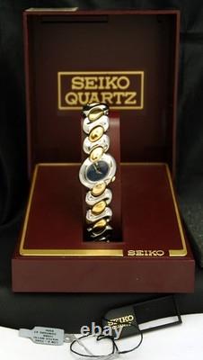 1990's SEIKO Two-Tone Asymmetrical Ladies Quartz WATCH 4N00-5919 New Old Stock