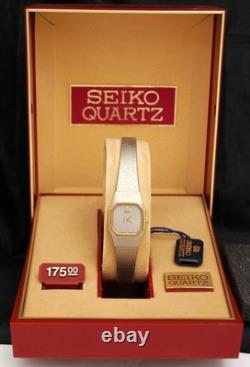 1990's SEIKO Two-Tone Ladies Hexagonal Quartz WATCH 2C21-5409 New Old Stock HTF