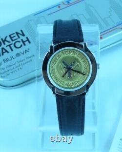 1991 Bulova Caravelle New York City Subway Token Watch New Old Stock