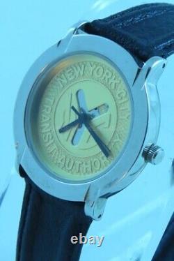 1991 Bulova Caravelle New York City Subway Token Watch New Old Stock