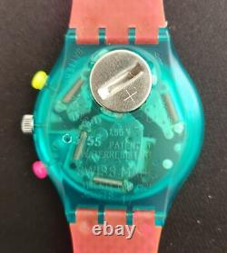 1991 Vintage Swatch Watch FLASH ARROW SCL100 Chrono New Old Stock