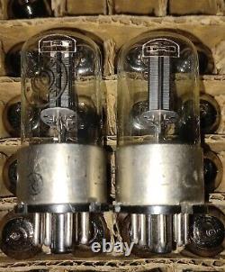 2 x MELZ 6N8S 6SN7 Metal Base Tubes