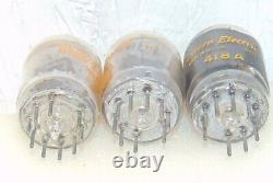 3 Tubes Western electric 418-A tubes Square Getters Old Productions NOS 418A