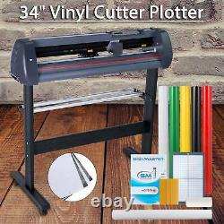 34 Vinyl Cutter / Plotter, Sign Cutting Machine withSoftware+3 Blades&LCD screen