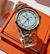 $700 Tory Burch Gold-tone/blue Chronograph Watch Rare New Old Stock Trb1021 Read