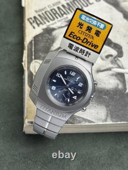 90's New Old Stock Citizen Eco-drive titanium 8417-522838 TA Radio controlled