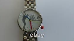 ALAIN SILBERSTEIN KLOK WATCH GOLF with 2 steel bracelets. New Old Stock