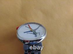 ALAIN SILBERSTEIN KLOK WATCH TENNIS with 2 steel bracelets. New Old Stock