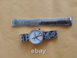 ALAIN SILBERSTEIN KLOK WATCH TENNIS with 2 steel bracelets. New Old Stock