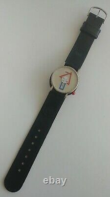 ALAIN SILBERSTEIN WATCH with very rare round seconds hand. New Old Stock Perfect