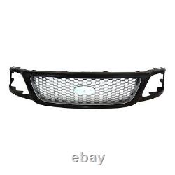 AM New Black Grille withHoneycomb Insert For 99-04 Ford F150 F250 Pickup Truck