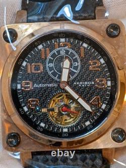 Akribos XXIV Automatic NOS Men's Watch with Dual Time Display 3ATM