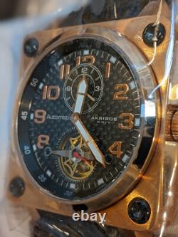 Akribos XXIV Automatic NOS Men's Watch with Dual Time Display 3ATM