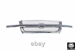 All Chromed Grille For Chevrolet Silverado 1500 2500 3500 Avalanche Pickup Truck