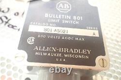 Allen-Bradley 801-AS021 Ser A Limit Switch 600V AC-DC Max New Old Stock