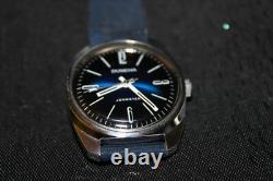 Amazing Dugena Jongster New Old Stock Vintage Watch Awesome Sunburst Blue Dial