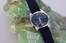 Amazing Dugena Jongster New Old Stock Vintage Watch Awesome Sunburst Blue Dial
