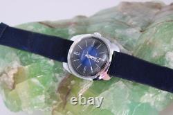 Amazing Dugena Jongster New Old Stock Vintage Watch Awesome Sunburst Blue Dial