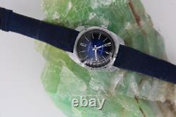 Amazing Dugena Jongster New Old Stock Vintage Watch Awesome Sunburst Blue Dial