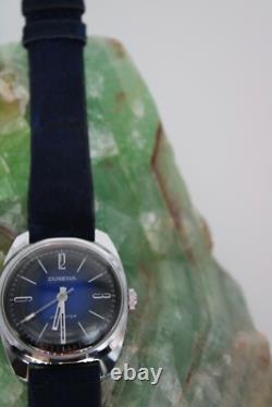 Amazing Dugena Jongster New Old Stock Vintage Watch Awesome Sunburst Blue Dial