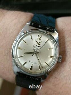 Authentic Camy Geneva 17 Jewel Popular Winding Men's Vintage Watch NEW OLD STOCK