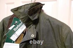 BARBOUR- A200 BORDER WAX COTTON JACKET- NEW OLD STOCK With TAGS -SAGE -MADE @UK-36