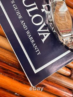 BULOVA Ladies Diamond Bezel Watch Stainless 6.5 Bracelet C8671242 New Old Stock