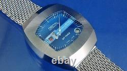 BWC Automatic 24HR Jump Hour Swiss Watch Vintage Circa 70s NOS, Serviced BF 1582