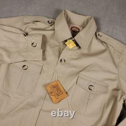 Banana Republic Vtg New Old Stock Mens Safari Jacket Coat Beige Tan Khaki Sz 44L