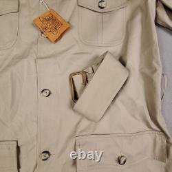 Banana Republic Vtg New Old Stock Mens Safari Jacket Coat Beige Tan Khaki Sz 44L