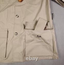 Banana Republic Vtg New Old Stock Mens Safari Jacket Coat Beige Tan Khaki Sz 44L