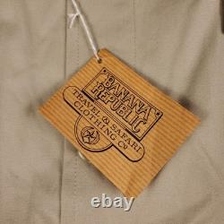 Banana Republic Vtg New Old Stock Mens Safari Jacket Coat Beige Tan Khaki Sz 44L