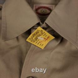 Banana Republic Vtg New Old Stock Mens Safari Jacket Coat Beige Tan Khaki Sz 44L
