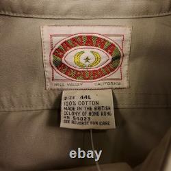 Banana Republic Vtg New Old Stock Mens Safari Jacket Coat Beige Tan Khaki Sz 44L