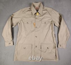 Banana Republic Vtg New Old Stock Mens Safari Jacket Coat Beige Tan Khaki Sz 44L