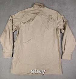 Banana Republic Vtg New Old Stock Mens Safari Jacket Coat Beige Tan Khaki Sz 44L