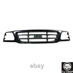 Black Front Grille withBar For 99-03 Ford F150 Pickup Truck 04 Hertiage FO1200376