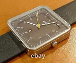 Braun BN0042 square stainless steel watch NOS RARE designed by Dieter Rams