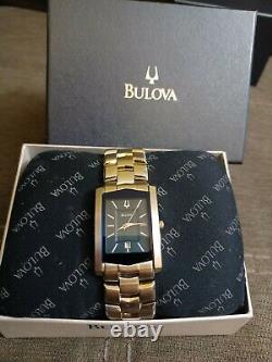 Bulova 96B75 Mens Blue Dial Watch NEW OLD STOCK FROM 2003! NWT