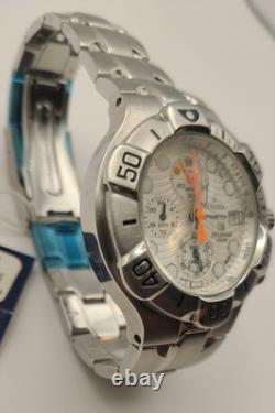 Bulova 96B88 Millennia Depth Meter Chronograph Men's Watch White Dial NOS NEW